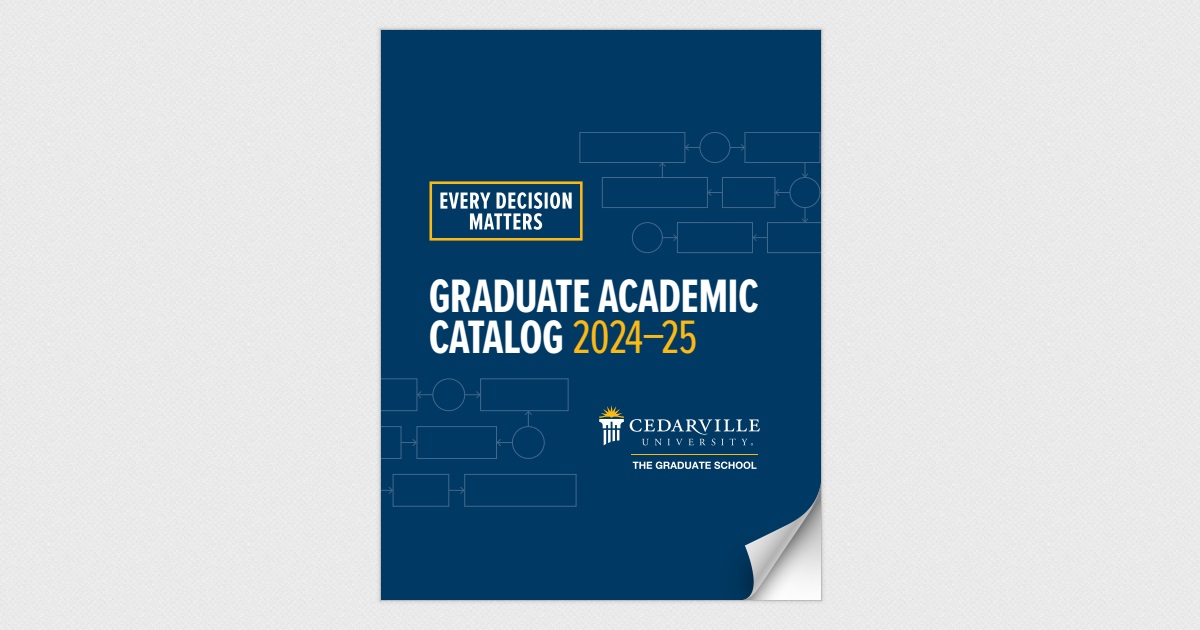 Cedarville Academic Calendar 2025-25 